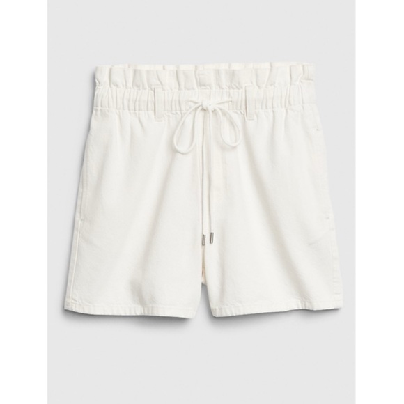Gap Women's Paperbag Pull-On Denim Shorts, Vintage‎ White - Size M - Picture 1 of 8